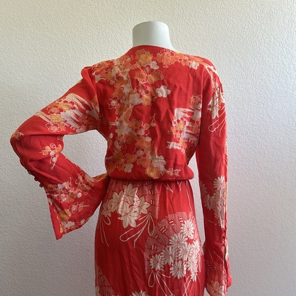 Free People Mixed Print Twist Dress - Picture 9 of 10